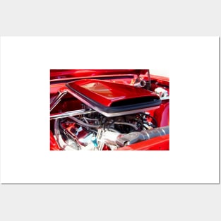 Candy Apple Red Horsepower - Ford Racing Engine Posters and Art